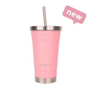 כוס שייק קלאסית בצבע תות  MontiiCo O Smoothie Cup – Strawberry