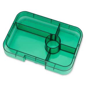 מגש לקופסת אוכל יאמבוקס מחולקת טאפאס – 5 תאים Green Clear
