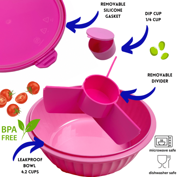3 תאים Poke Bowl - Guava Pink 2910