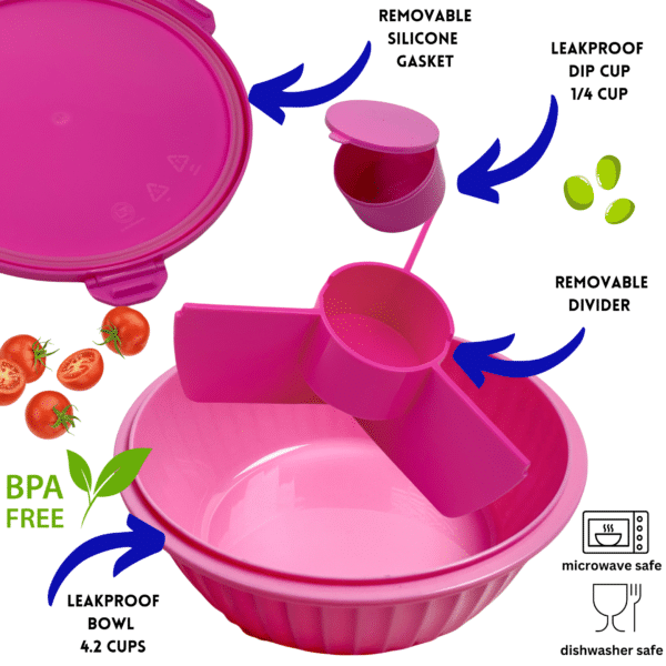 3 תאים Poke Bowl - Guava Pink 2910