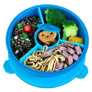 קופסת אוכל לסלט Poke Bowl – Lagoon Blue, 3 תאים