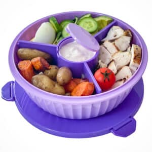 קופסת אוכל לסלט Poke Bowl – Maui Purple, 3 תאים