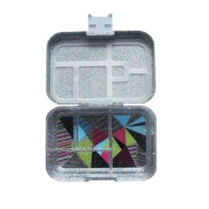 קופסת אוכל מאנץ' בוקס עם נצנצים Sparkle Blue (Mega4 artwork tray)