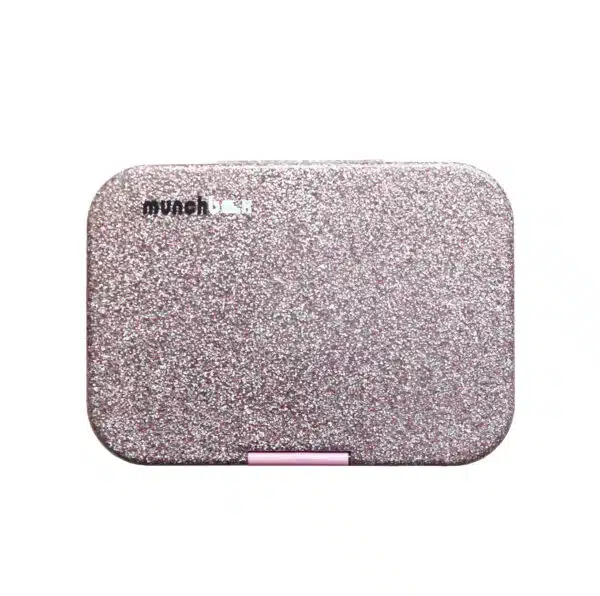 קופסת אוכל מאנץ' בוקס עם נצנצים Sparkle Pink (Maxi6 clear tray)7603