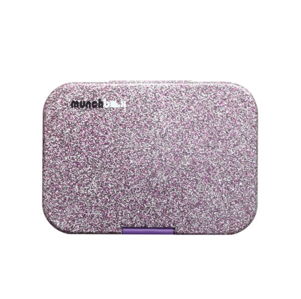 קופסת אוכל מאנץ' בוקס עם נצנצים Sparkle Purple (Midi5 artwork tray) 7604