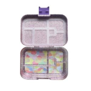 קופסת אוכל מאנץ' בוקס עם נצנצים Sparkle Purple (Midi5 artwork tray)